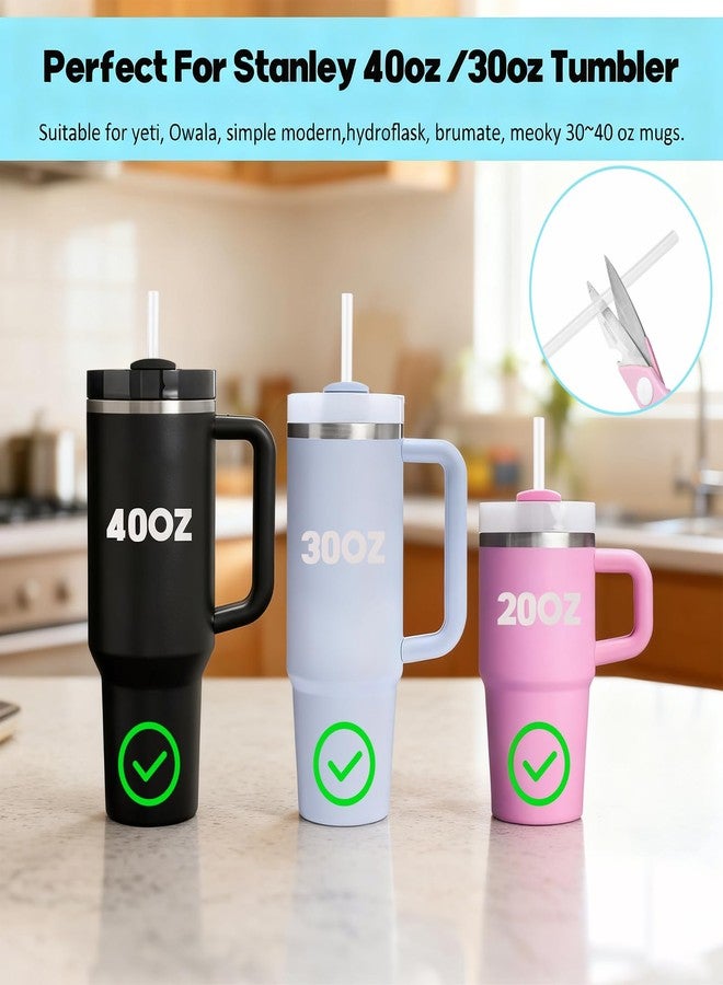 Haundry 200PCS Clear Disposable Straws for 40 OZ Tumbler, 12in Extra Long Straws Disposable for Stanley Cup 30 Oz 40 Oz Tumbler, Straw Individually Wrapped (Transparent) - Image 4